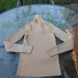 Ralph Lauren gold metallic turtleneck size m